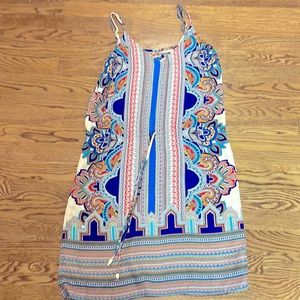 Lined print dress